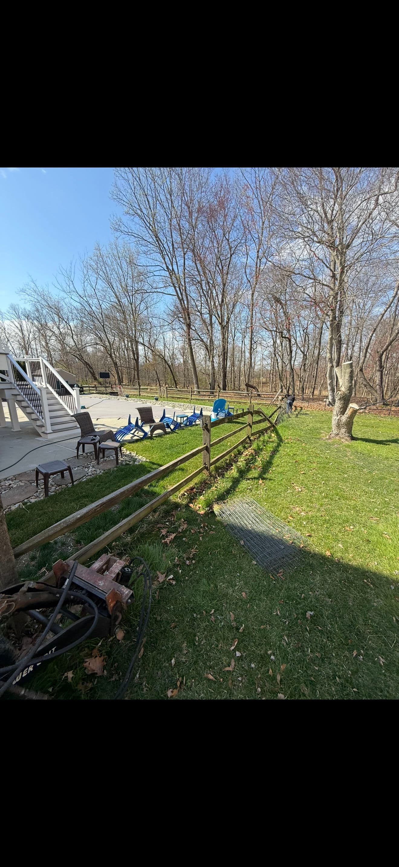 Old Wood Fence Gone - Full Aluminum Upgrade Installed image