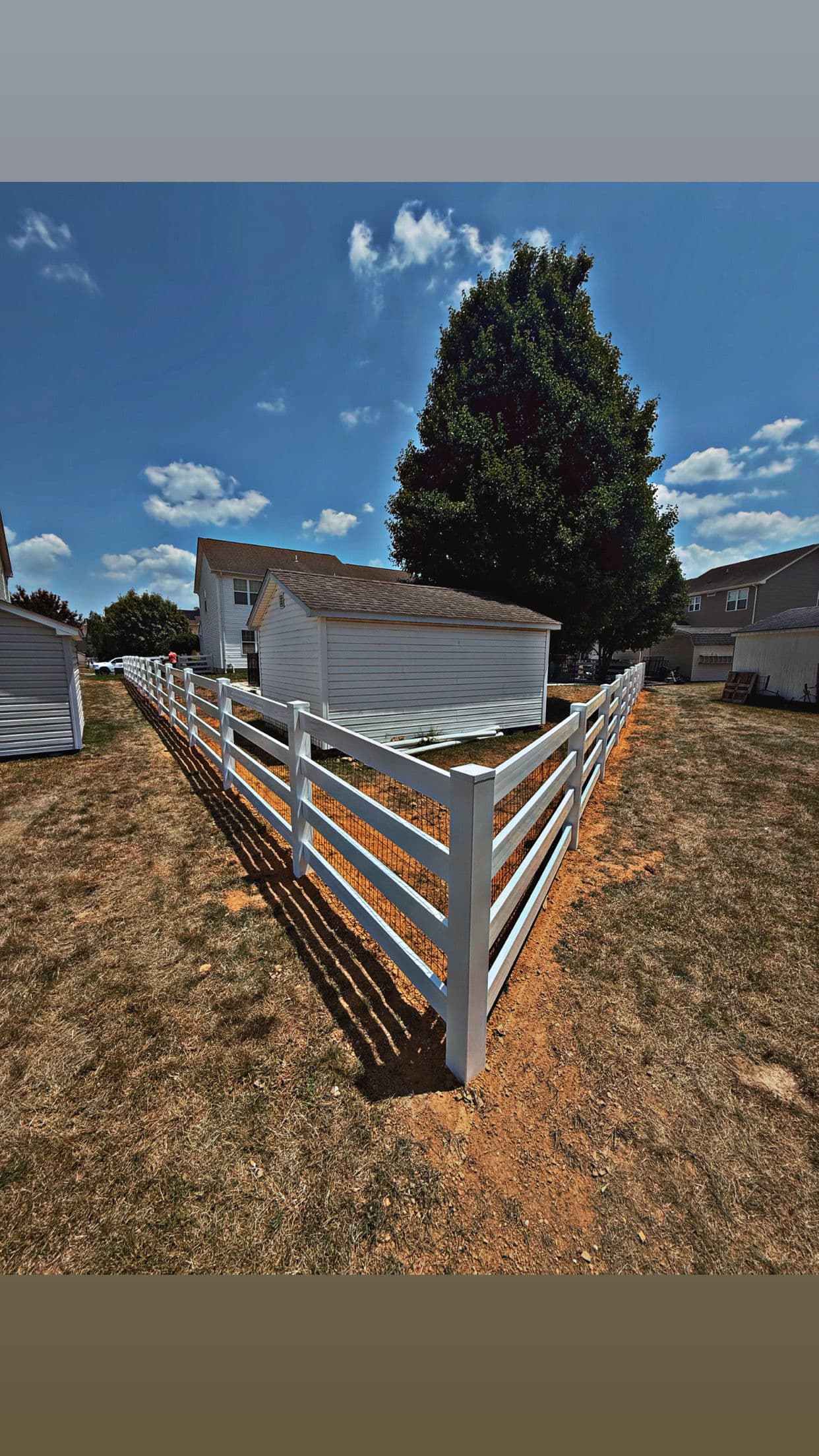 Gallery photos for Old Rotting Fence Replaced With a Clean White Vinyl Install: Image #7